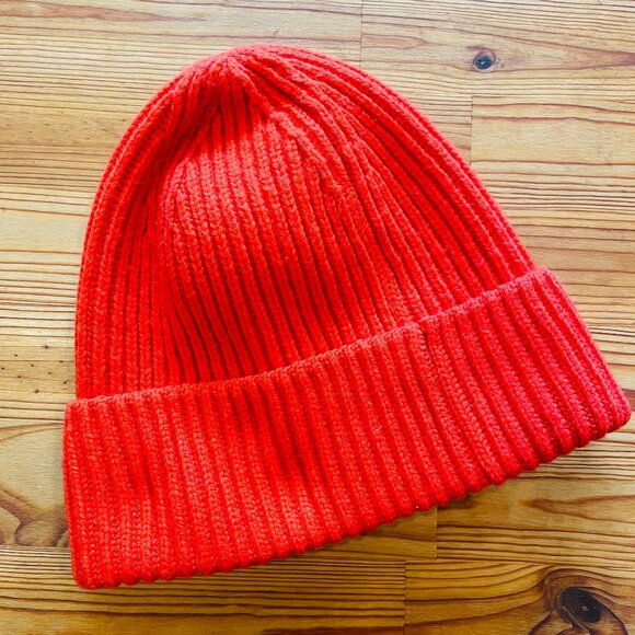 NWOT H&M Orange Knit Beanie Hat - Picture 2 of 3